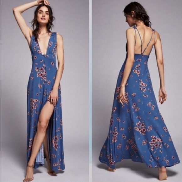 Free People Dresses & Skirts - Free People Other Days Maxi Dress Blue Floral Size M